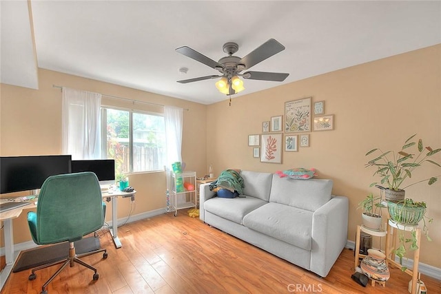 330 W California Blvd Unit 111, Pasadena, CA 91105 - office space featuring wood finished floors, a ceiling fan, and baseboards