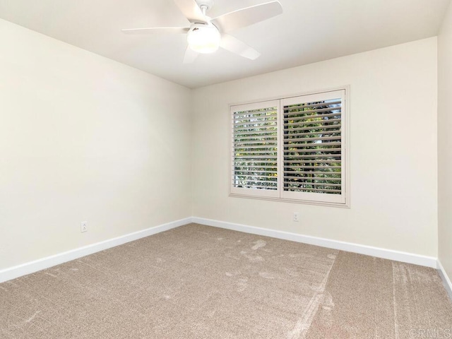 1219 Sunglow Dr, Oceanside, CA 92056 - empty room with baseboards, carpet, and a ceiling fan