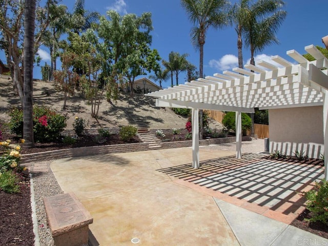 1219 Sunglow Dr, Oceanside, CA 92056 - view of patio / terrace featuring a pergola