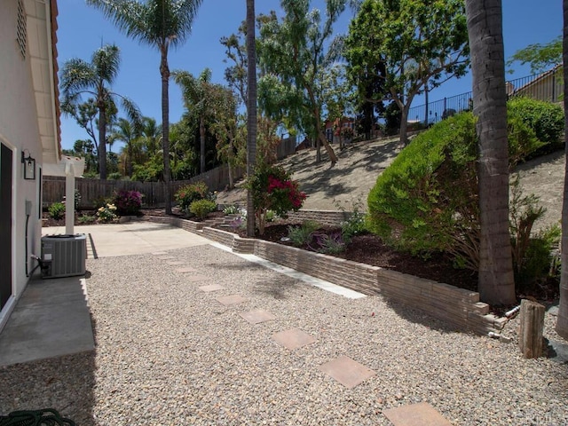 1219 Sunglow Dr, Oceanside, CA 92056 - fenced backyard with a patio and central air condition unit