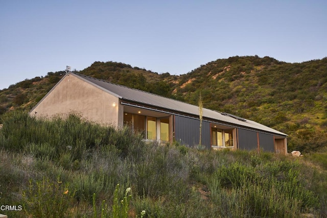 12179 Koenigstein Rd, Santa Paula, CA 93060 - view of property exterior featuring metal roof and a mountain view