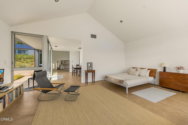 12179 Koenigstein Rd, Santa Paula, CA 93060 - bedroom with high vaulted ceiling