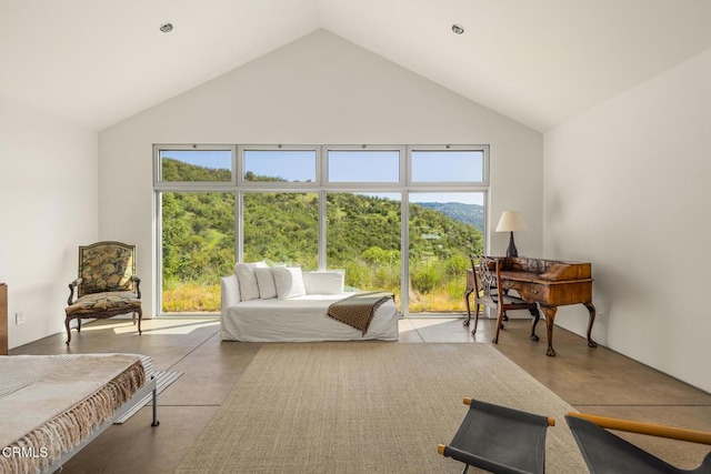 12179 Koenigstein Rd, Santa Paula, CA 93060 - bedroom with high vaulted ceiling and multiple windows