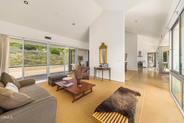 12179 Koenigstein Rd, Santa Paula, CA 93060 - living area with high vaulted ceiling