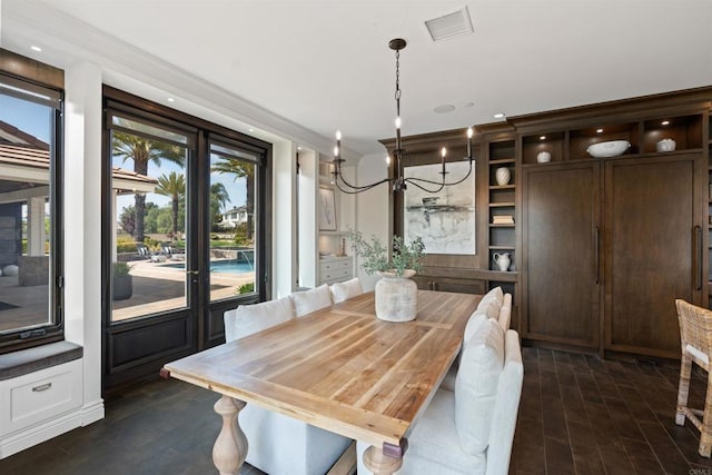 2574 Muirfields Dr, Carlsbad, CA 92009 - dining room featuring dark wood-style floors and recessed lighting