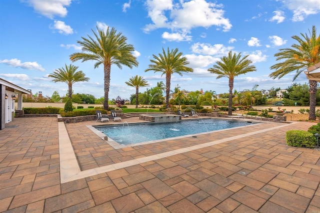 2574 Muirfields Dr, Carlsbad, CA 92009 - view of swimming pool with a patio area and a pool with connected hot tub