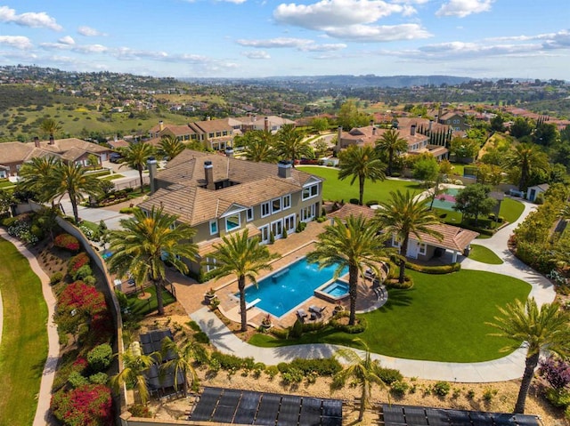 2574 Muirfields Dr, Carlsbad, CA 92009 - aerial perspective of suburban area with a pool area