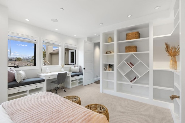2574 Muirfields Dr, Carlsbad, CA 92009 - bedroom featuring light carpet and recessed lighting