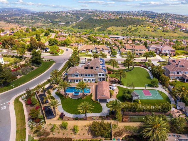 2574 Muirfields Dr, Carlsbad, CA 92009 - aerial perspective of suburban area featuring a pool area