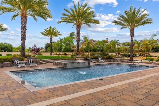 2574 Muirfields Dr, Carlsbad, CA 92009 - swimming pool featuring a patio and an in-ground hot tub