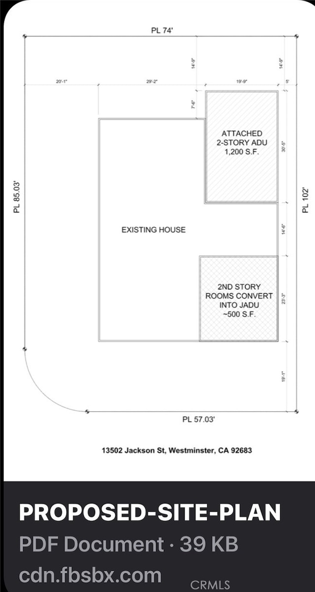 13502 Jackson St, Westminster, CA 92683 - home floor plan