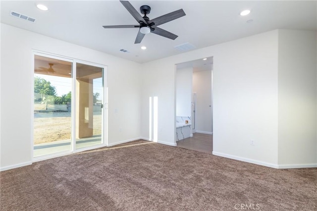 21402 Short Ridge Ave, Perris, CA 92570 - carpeted spare room featuring ceiling fan, recessed lighting, and baseboards