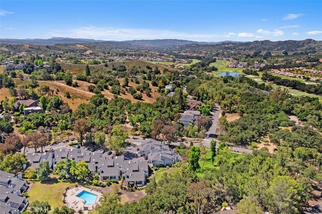31531 Via Conejo Unit 153, Coto De Caza, CA 92679 - aerial view of a water and mountain view and a pool area