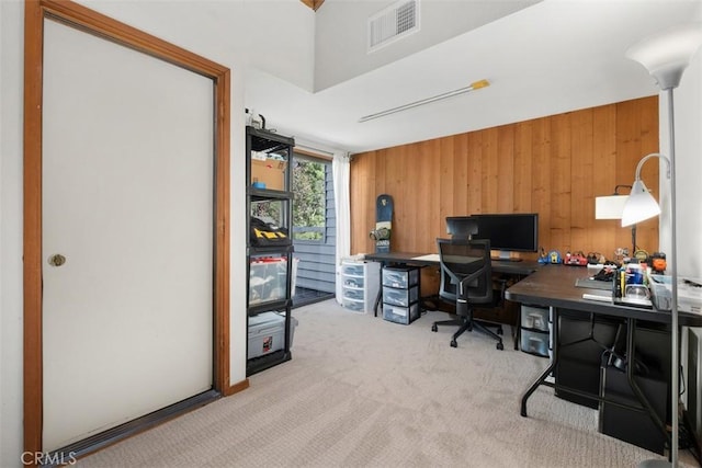31531 Via Conejo Unit 153, Coto De Caza, CA 92679 - home office featuring wood walls and carpet floors