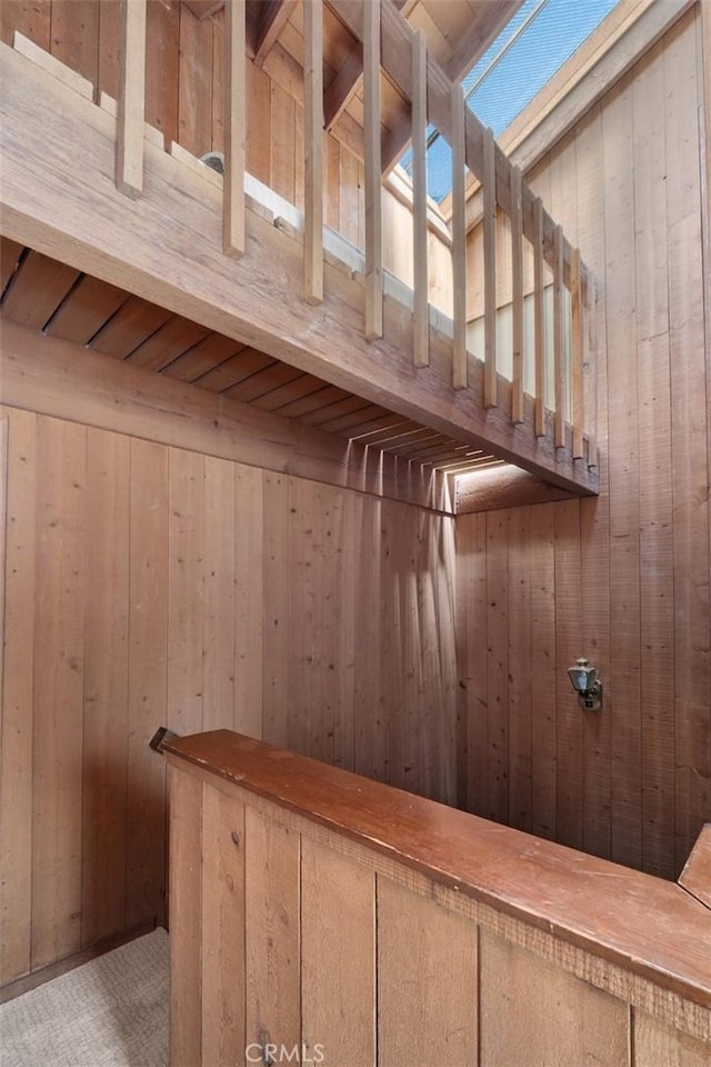 31531 Via Conejo Unit 153, Coto De Caza, CA 92679 - stairway featuring wooden walls