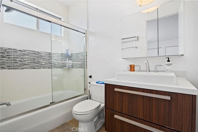 241 S Reeves Dr Unit 302, Beverly Hills, CA 90212 - full bathroom featuring toilet, vanity, and shower / bath combination with glass door