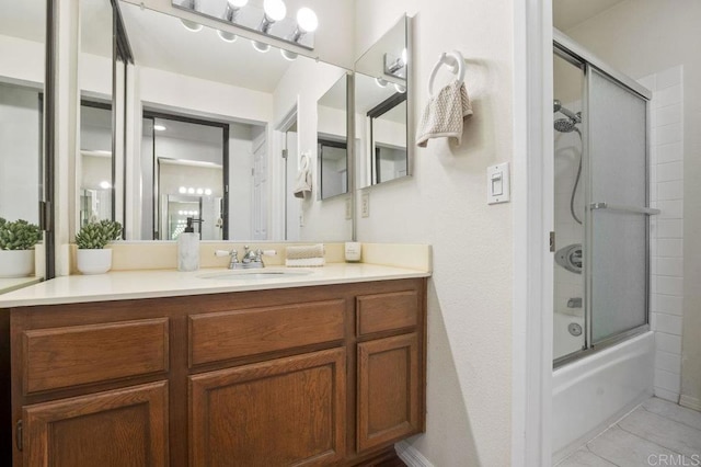 13398 Tiverton Rd, San Diego, CA 92130 - full bathroom with vanity, combined bath / shower with glass door, and tile patterned flooring
