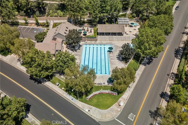 27360 Chesterfield Dr, Valencia, CA 91354 - aerial view of a pool area