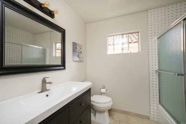 1688 Crystal Ridge Ct, Vista, CA 92081 - bathroom featuring vanity, toilet, and tile patterned floors