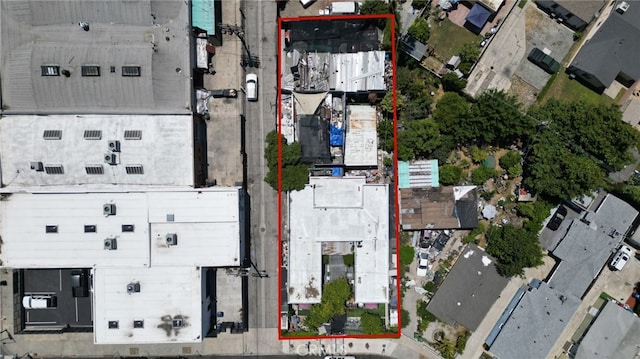 2949 S Harcourt Ave, Los Angeles, CA 90016 - aerial view of property's location featuring property boundaries highlighted