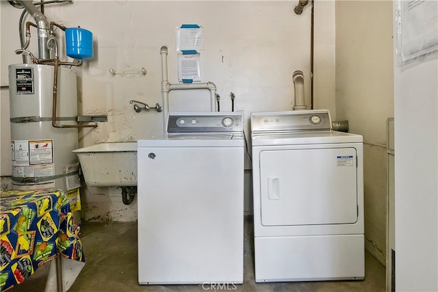 4312 Babcock Ave Unit 6, Studio City, CA 91604 - washroom featuring washing machine and dryer and secured water heater