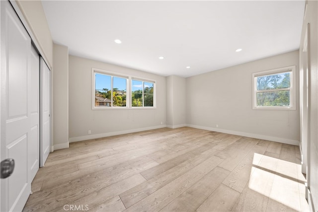 3048 Street Of The Chimes, Chino Hills, CA 91709 - unfurnished bedroom featuring light wood-style flooring, a closet, and recessed lighting