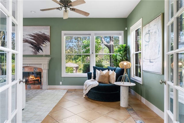 3048 Street Of The Chimes, Chino Hills, CA 91709 - sunroom / solarium featuring tile patterned floors, plenty of natural light, and french doors