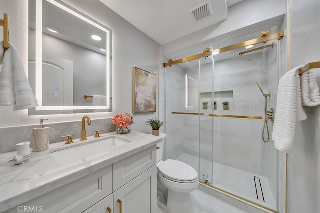 10 Lassen, Irvine, CA 92612 - full bathroom with vanity, toilet, and a shower stall