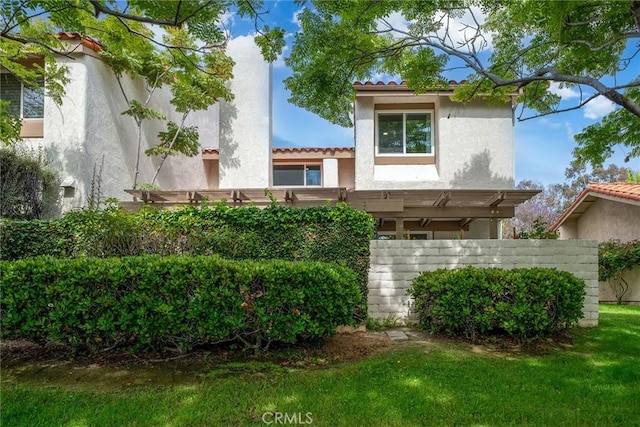 10 Lassen, Irvine, CA 92612 - back of house with stucco siding and a tile roof