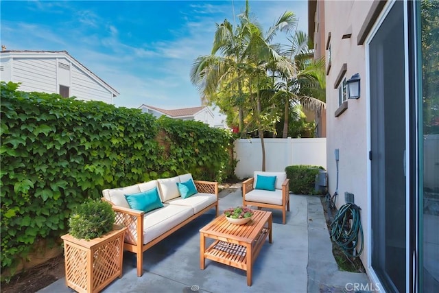 20267 Estuary Ln, Newport Beach, CA 92660 - fenced backyard featuring an outdoor living space and a patio area