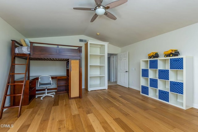 904 Calle Higuera, Camarillo, CA 93010 - bedroom with wood finished floors, vaulted ceiling, and baseboards