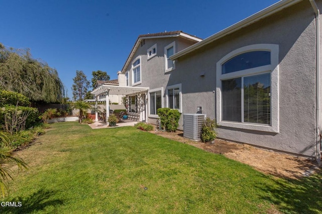 904 Calle Higuera, Camarillo, CA 93010 - view of yard with a pergola, central air condition unit, and a patio