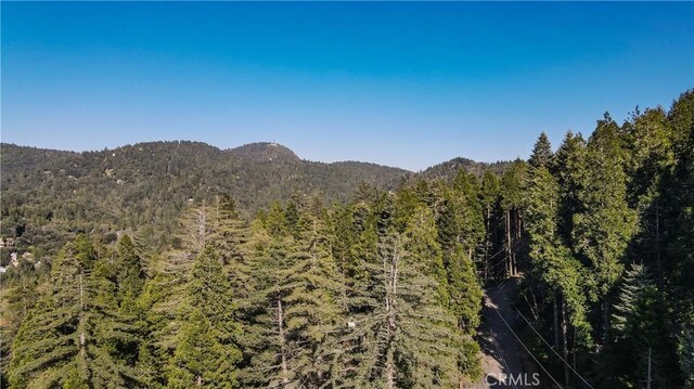 968 Lausanne Dr, Crestline, CA 92325 - view of mountain backdrop featuring a heavily wooded area