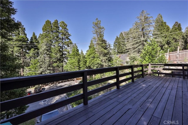 968 Lausanne Dr, Crestline, CA 92325 - view of wooden terrace
