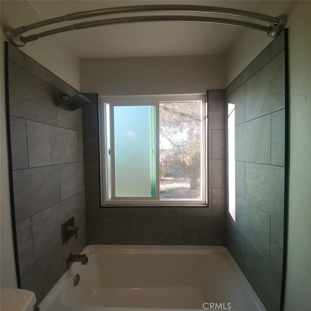 58922 Sunway Dr, Yucca Valley, CA 92284 - bathroom with shower / bathtub combination and toilet