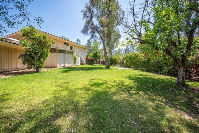 20827 E Mesarica Rd, Covina, CA 91724 - view of grassy yard with stairs
