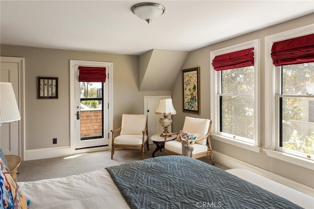 11 La Linda Dr, Long Beach, CA 90807 - bedroom with multiple windows, carpet flooring, access to outside, and baseboards