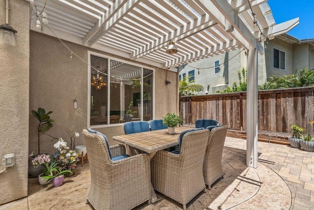 16863 Abundante St, San Diego, CA 92127 - view of patio featuring a pergola and outdoor dining area