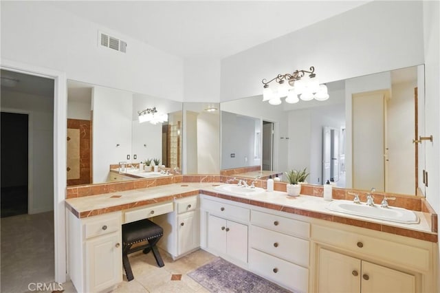 2585 Barcelona, Pismo Beach, CA 93449 - bathroom featuring double vanity and a walk in shower