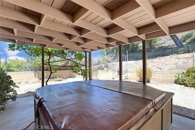 30124 Casa Chata Pl, Temecula, CA 92592 - fenced backyard with a hot tub