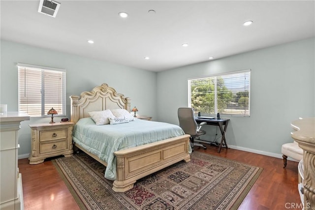 15721 Cobalt St Unit 118, Sylmar, CA 91342 - bedroom featuring wood finished floors, recessed lighting, and a desk