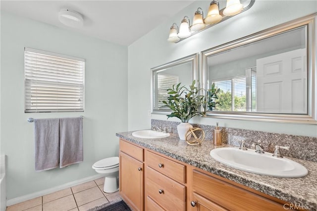 15721 Cobalt St Unit 118, Sylmar, CA 91342 - full bathroom with double vanity and tile patterned floors