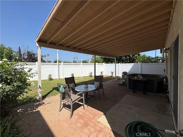 15721 Cobalt St Unit 118, Sylmar, CA 91342 - fenced backyard with a patio area and outdoor dining area