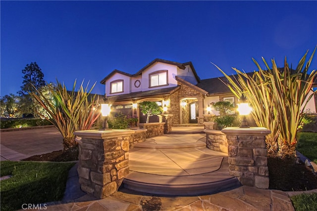 4374 Mahogany Cir, Yorba Linda, CA 92886 - view of front of property with stone siding and stucco siding