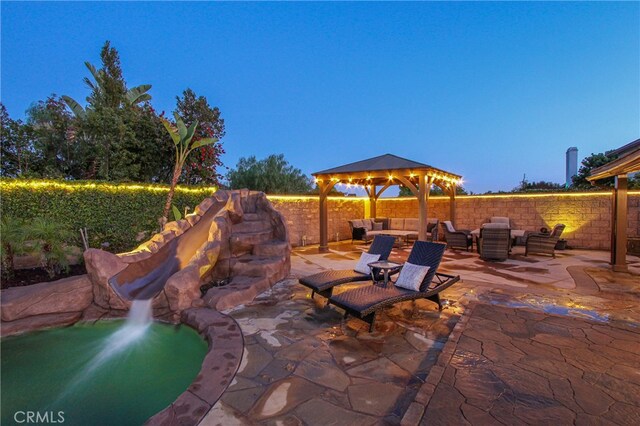 4374 Mahogany Cir, Yorba Linda, CA 92886 - view of patio featuring a gazebo and outdoor lounge area