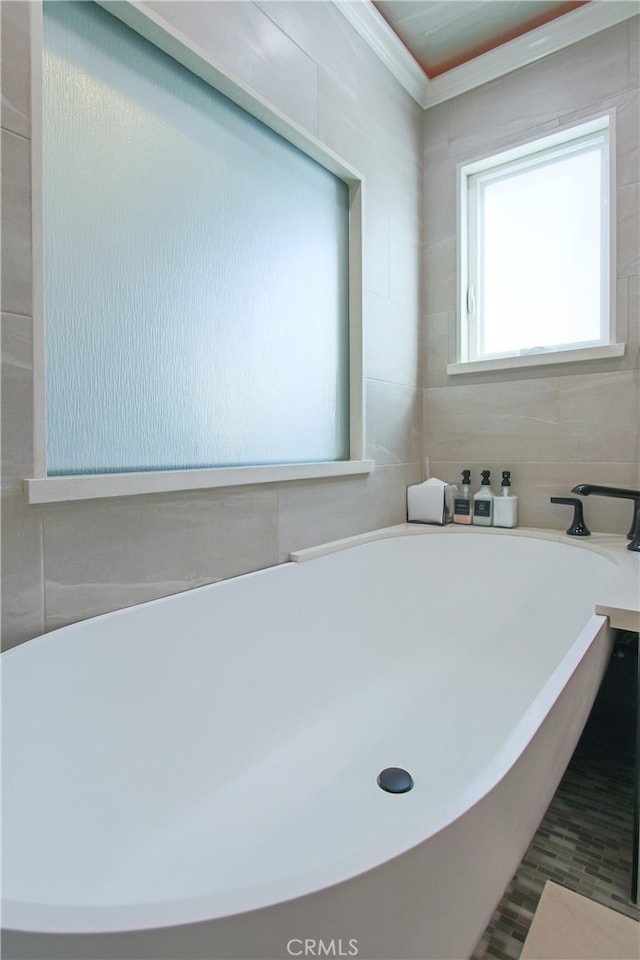 4374 Mahogany Cir, Yorba Linda, CA 92886 - full bathroom with a freestanding bath and ornamental molding