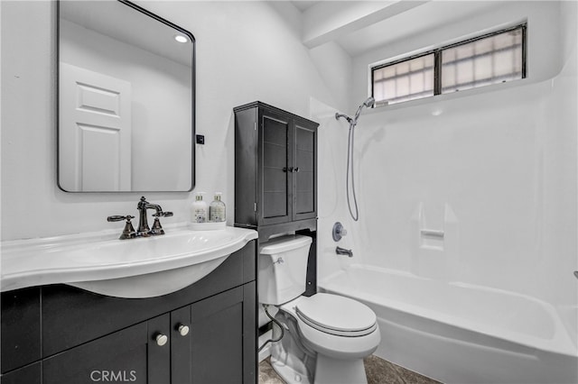 2633 Monte Carlo Unit 41, Santa Ana, CA 92706 - bathroom with toilet, vanity, and shower / washtub combination