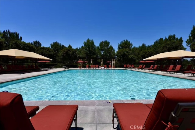 43 Lupari, Irvine, CA 92618 - community pool with a patio and view of wooded area