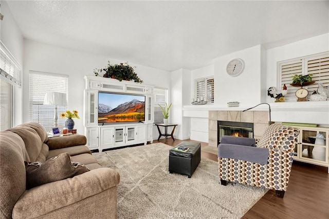 23985 Nicole Way, Yorba Linda, CA 92887 - living room featuring a fireplace and dark wood finished floors