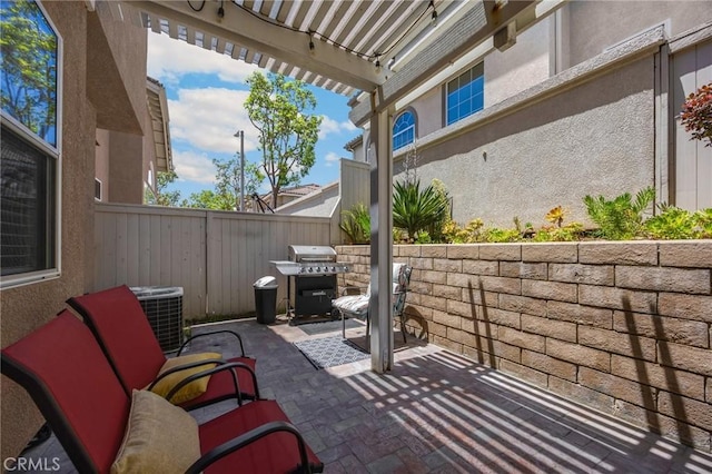 23985 Nicole Way, Yorba Linda, CA 92887 - view of patio / terrace featuring grilling area and central AC unit